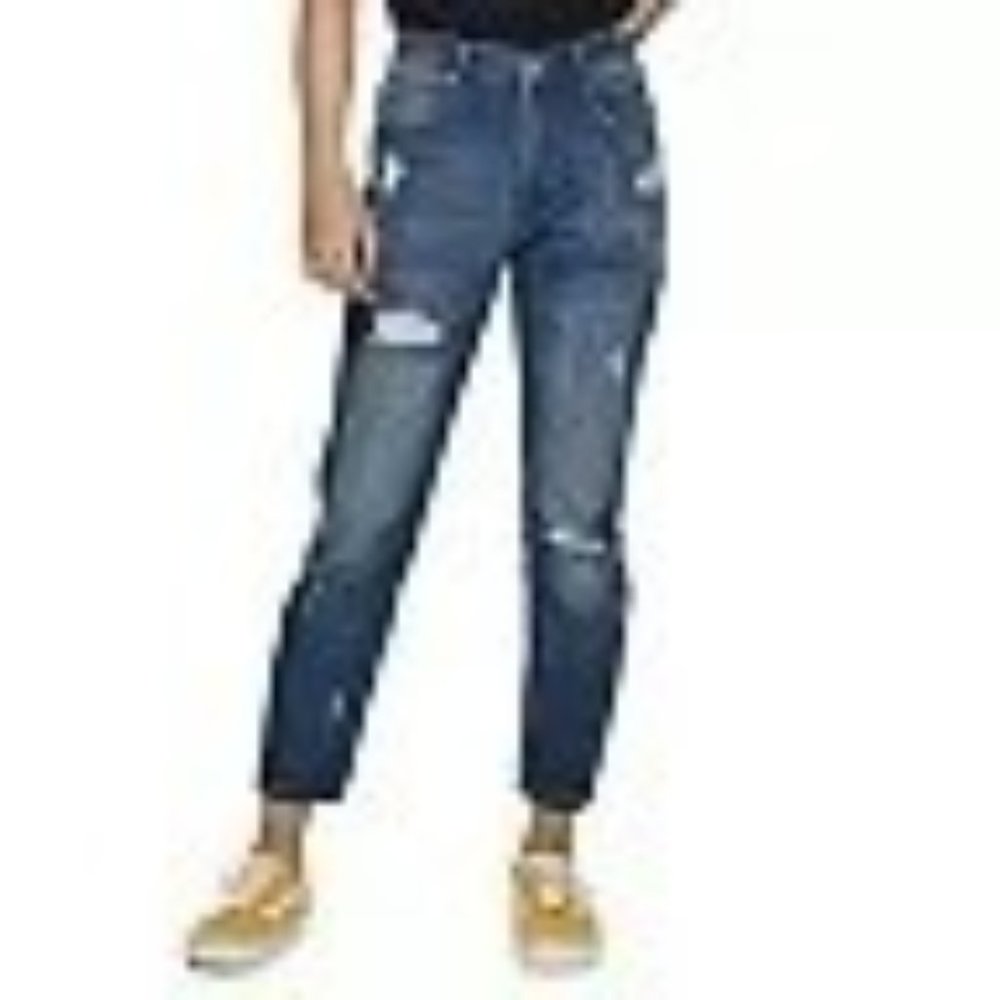 $49 Almost Famous Women's Vintage Mom High Rise Jeans Dark Wash Size 0 B2-07